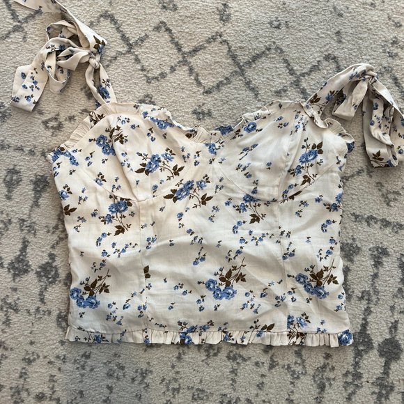 ASTR Tie Strap Floral Cami Sz. L - Picture 6 of 9